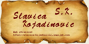 Slavica Kojadinović vizit kartica